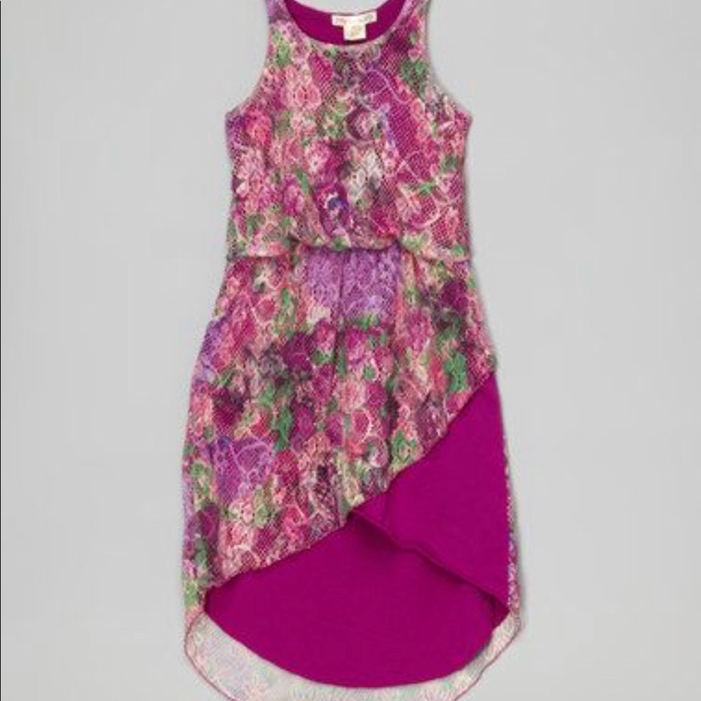 Girls Lavendar Wrap Skirt Dress
